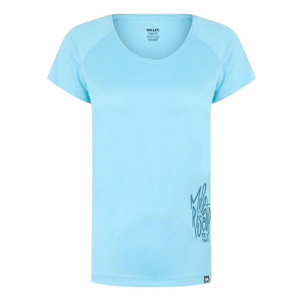 Millet Womens/Ladies Scoop Neck Trekking T-Shirt / Blue